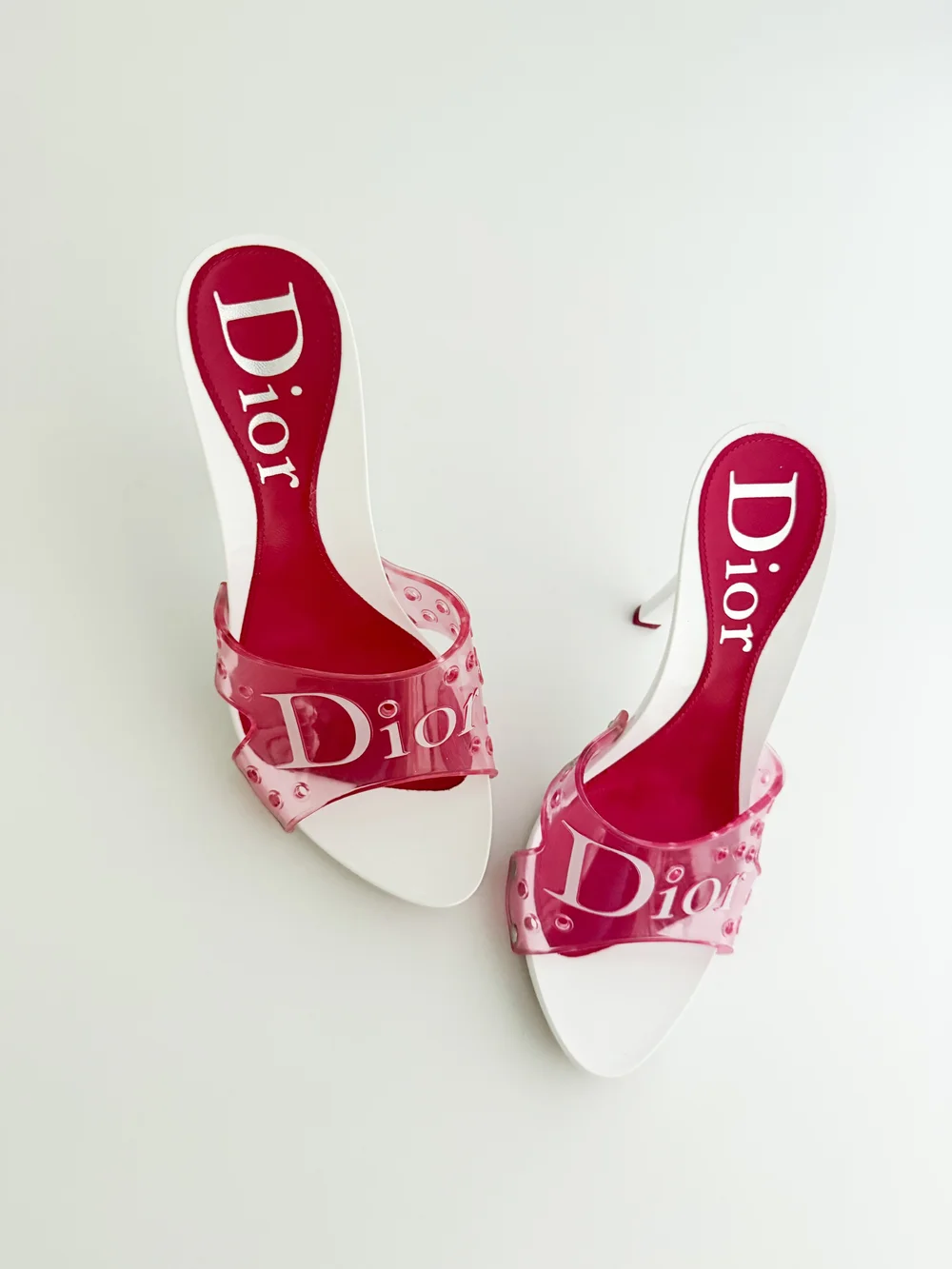 Christian Dior by John Galliano S/S 2004 Jelly Logo Sandal Heels